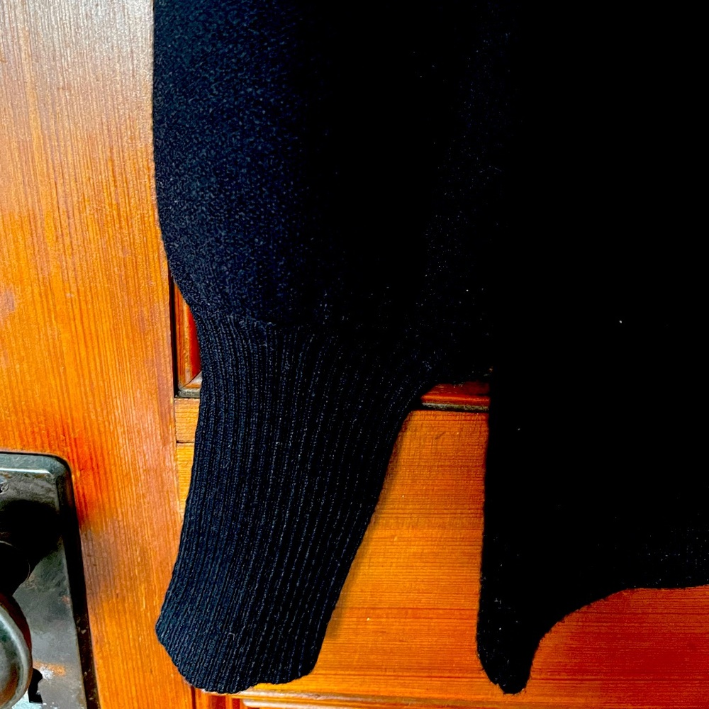 TAHARI Mock Neck Sweater with Jewel Button Sleeves - Picture 2 of 6